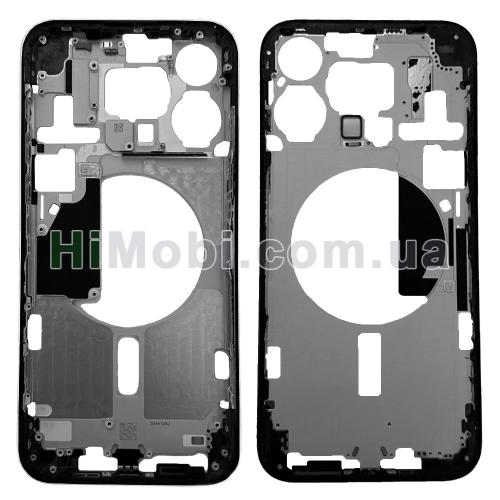 Середня частина корпусу iPhone 15 Pro Max White Titanium знятий з телефона