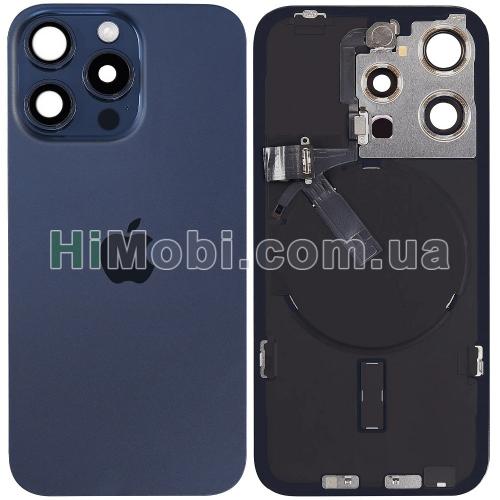 Задня кришка iPhone 15 Pro Blue Titanium оригінал знятий з телефона