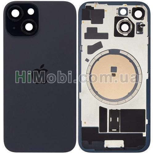 Задня кришка iPhone 15 Black + скло камери + MagSafe оригiнал