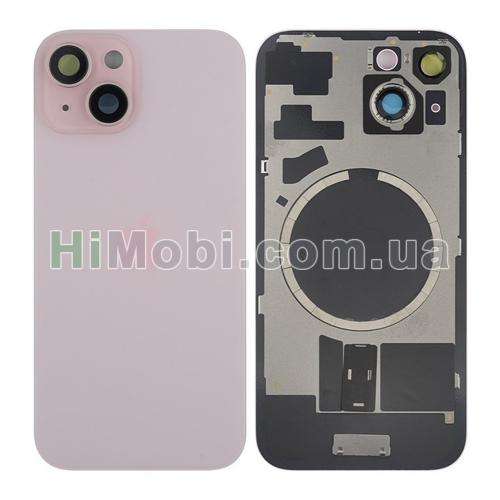 Задня кришка iPhone 15 Pink + скло камери + MagSafe оригінал знятий з телефона