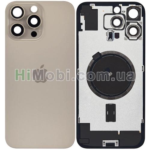 Задня кришка iPhone 16 Pro Max Desert Titanium + скло камери + MagSafe оригiнал