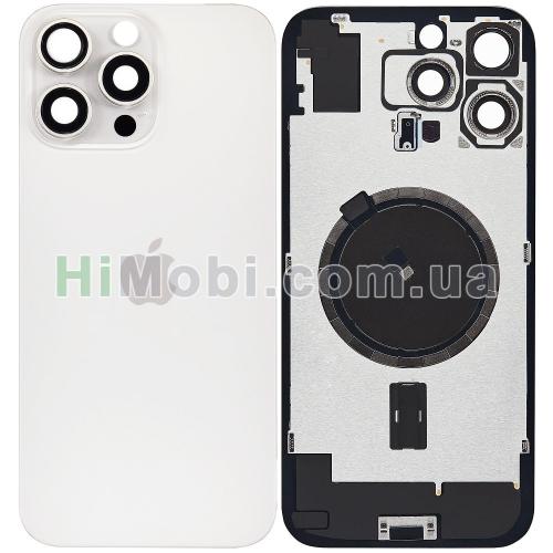 Задня кришка iPhone 16 Pro Max White Titanium + скло камери + MagSafe оригiнал