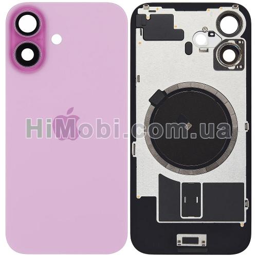 Задня кришка iPhone 16 Pink + скло камери + MagSafe оригiнал