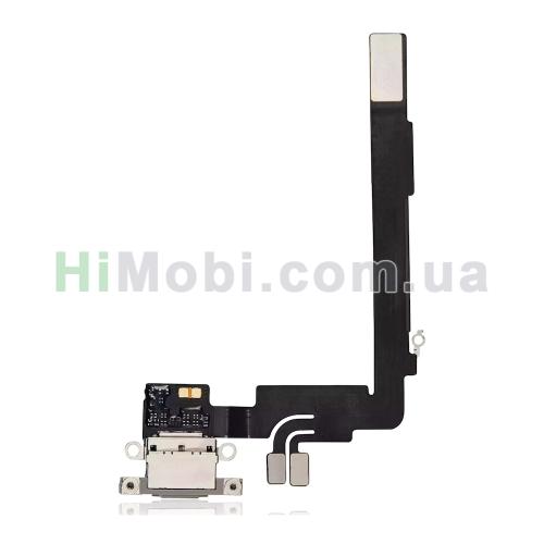 Шлейф iPhone 16 Pro Max з роз'ємом зарядки і мікрофоном Natural Titanium знятий з телефона