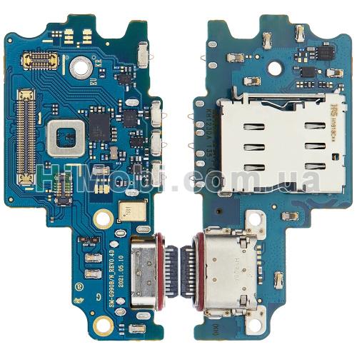 Шлейф Samsung G990 Galaxy S21 FE плата з роз'ємом зарядки та навушників і мікрофоном оригiнал