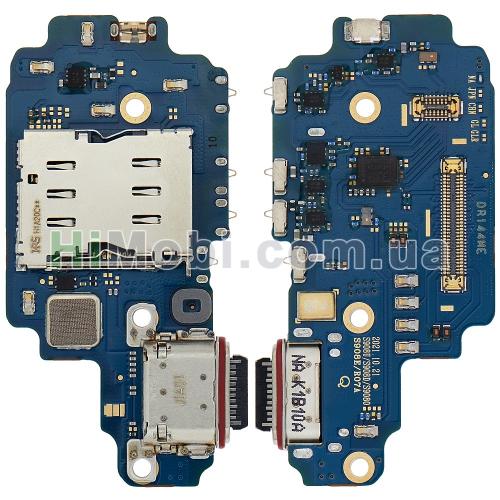 Шлейф Samsung S908U Galaxy S22 Ultra 5G плата з роз'ємом зарядки Sim-карты оригінал
