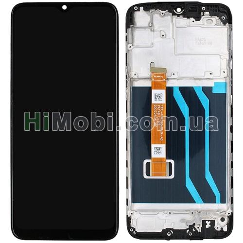 Дисплей Realme 5/ C3 чорний + рамка