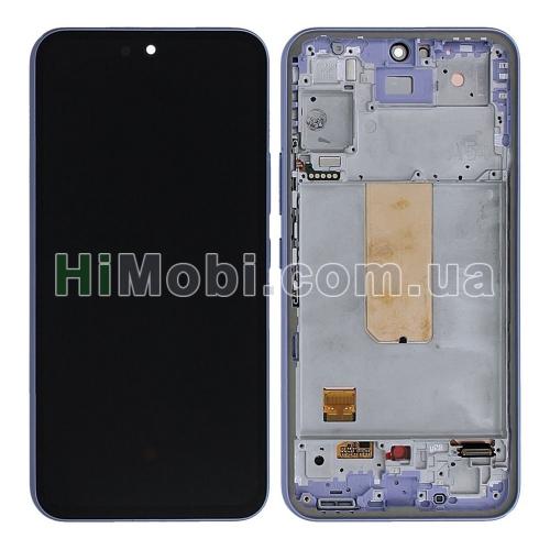 Дисплей (LCD) Samsung A546 Galaxy A54 5G фiолетовий сервісний + рамка