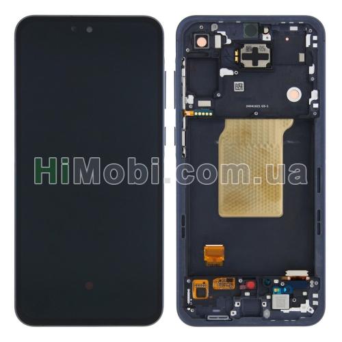 Дисплей (LCD) Samsung A556 Galaxy A55 Awesome Navy сервісний + рамка