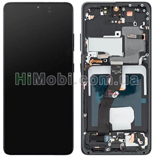 Дисплей Samsung G998 Galaxy S21 Ultra чорний OLED + рамка