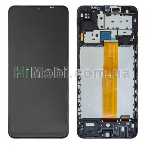 Дисплей Samsung M127 Galaxy M12 чорний + рамка