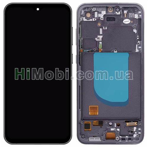 Дисплей Samsung S711 Galaxy S23 FE чорний сервісний + рамка