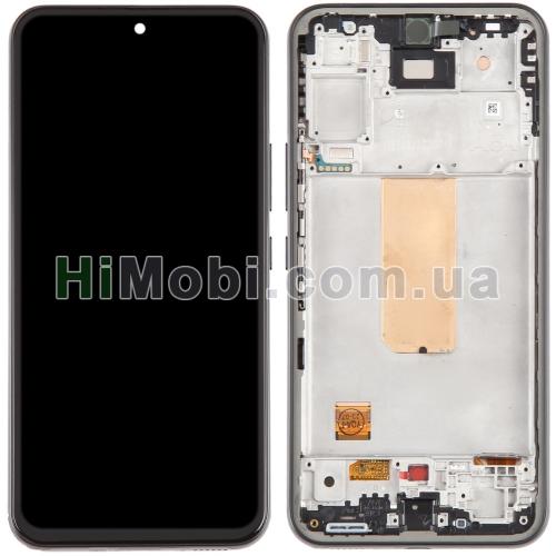 Дисплей Samsung A546 Galaxy A54 5G чорний OLED + рамка сiра