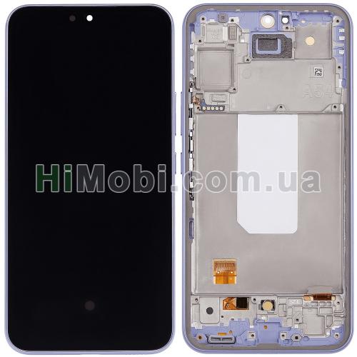 Дисплей Samsung A546 Galaxy A54 5G фiолетовий сервісний + рамка