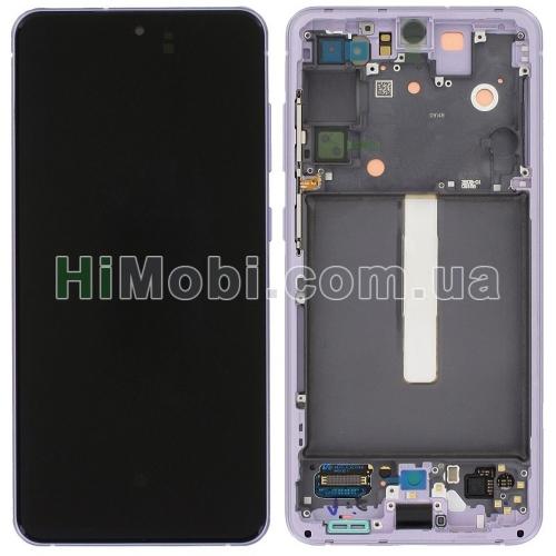 Дисплей Samsung G990 Galaxy S21 FE Lavender сервісний + рамка