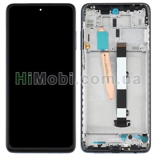 Дисплей (LCD) Xiaomi Poco X3/ Poco X3 NFC/ Poco X3 Pro Phantom Black оригінал PRC + рамка