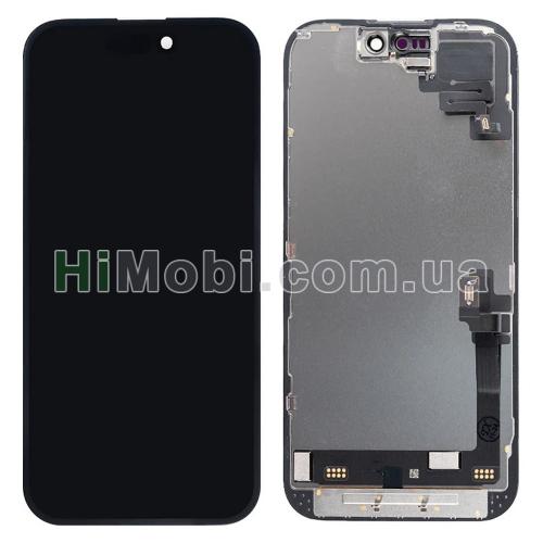 Дисплей iPhone 16 чорний оригінал відновлений