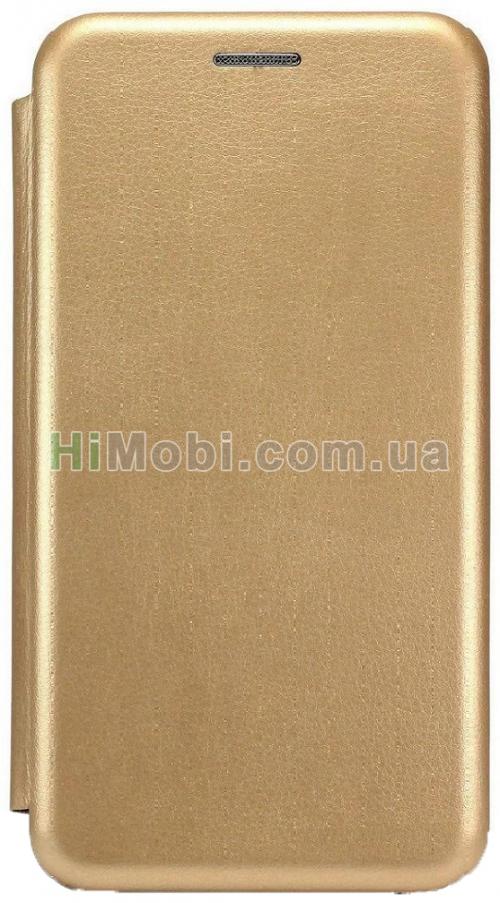 Чохол-книжка шкіра Samsung A71/ А715 золото