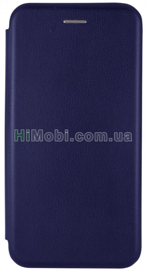 Чохол-книжка шкіра Samsung A01/ M01 темно-синій