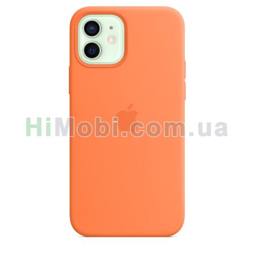 Накладка Silicone Case Full MagSefe iPhone 12 / 12 Pro Kumquat