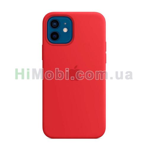 Накладка Silicone Case Full MagSefe iPhone 12 / 12 Pro Red