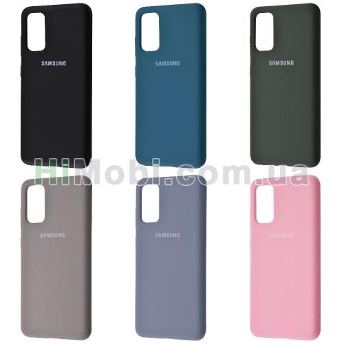 Накладка Silicone Cover full Samsung A70 сірий