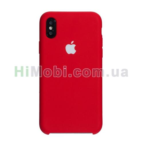 Накладка Silicone Case iPhone XS Max (14) Red