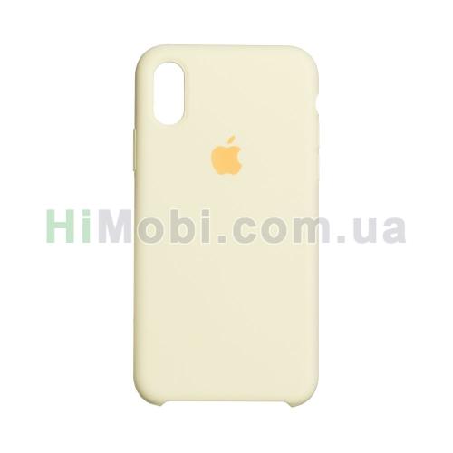Накладка Silicone Case iPhone XS Max (11) Antique white