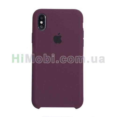 Накладка Silicone Case iPhone XS Max (34) Purple