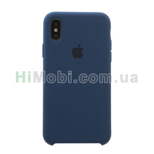 Накладка Silicone Case iPhone XS Max (36) Blue cobalt