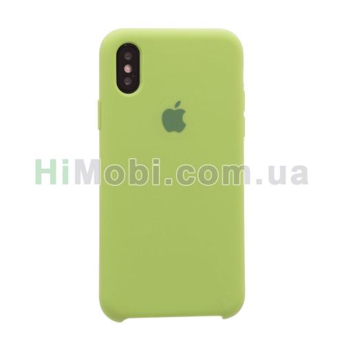 Накладка Silicone Case iPhone XS Max (01) Mint