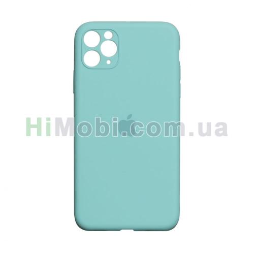 Накладка Silicone Case Full iPhone 11 Pro Max (21) Sea blue