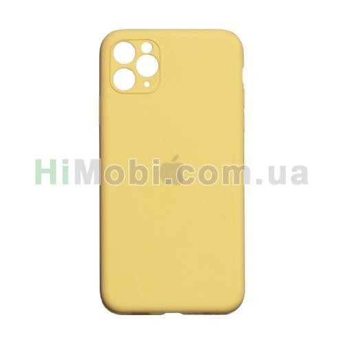 Накладка Silicone Case Full iPhone 11 Pro Max (04) Yellow