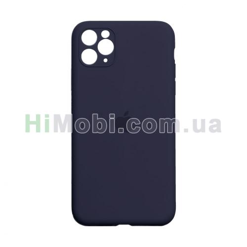 Накладка Silicone Case Full iPhone 11 Pro Max (08) Dark blue