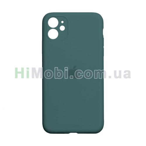 Накладка Silicone Case Full iPhone 11 (55) Pine green