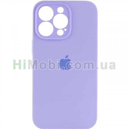 Накладка Silicone Case Full iPhone 13 Pro Max Square (39) Elegant purple