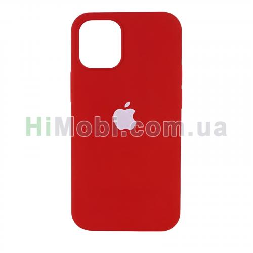 Накладка Silicone Case Full iPhone 12 Pro Max (31) China red