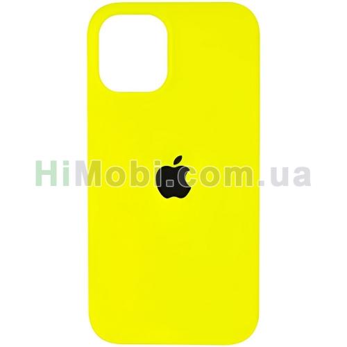 Накладка Silicone Case Full iPhone 12 Pro Max (69) Fluorescent yellow