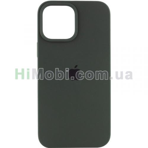 Накладка Silicone Case Full iPhone 14 Pro Max (35) Dark olive
