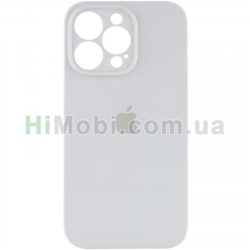 Накладка Silicone Case Full iPhone 13 Pro Max Square (09) White