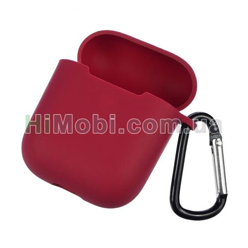Накладка силіконова Airpods Protective Case (37) Rose red