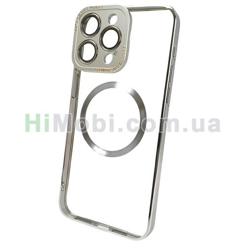 Накладка Krystal Clear MagSafe iPhone 15 Pro Max Silver