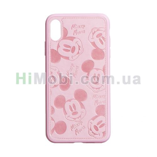 Накладка Mickey iPhone XR рожевий