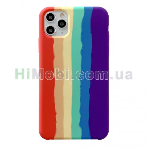 Накладка Silicone Case iPhone 12 Mini 5.4 Rainbow