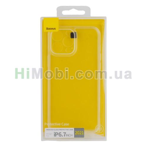 Накладка Silicone Baseus Frosted iPhone 13 Pro Max прозорий