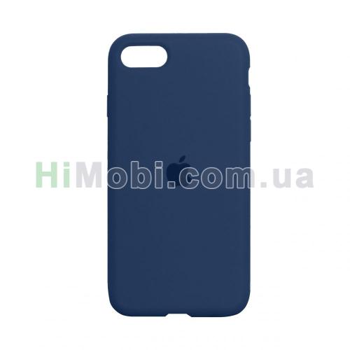 Накладка Silicone Case Full iPhone 7 Plus/ iPhone 8 Plus (08) Dark blue