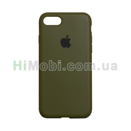 Накладка Silicone Case Full iPhone 7 Plus/ iPhone 8 Plus (35) Dark olive