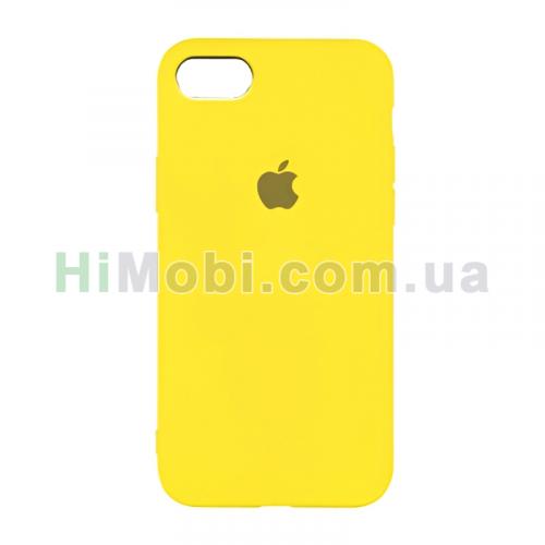 Накладка Silicone Case Full iPhone 7/ iPhone 8/ SE 2020 (69) Fluorescent yellow