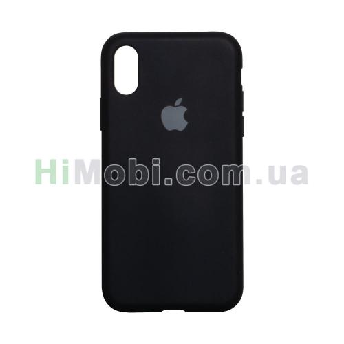Накладка Silicone Case Full iPhone XS Max (18) Black