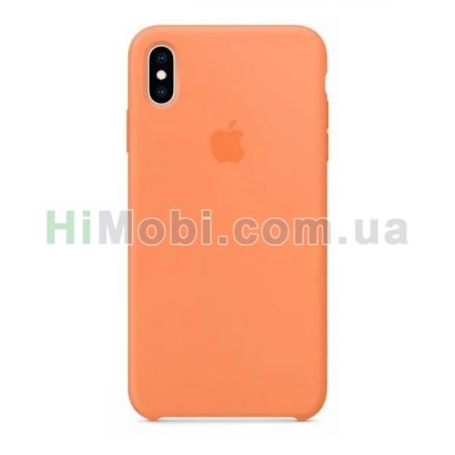 Накладка Silicone Case iPhone XS Max (02) Apricot